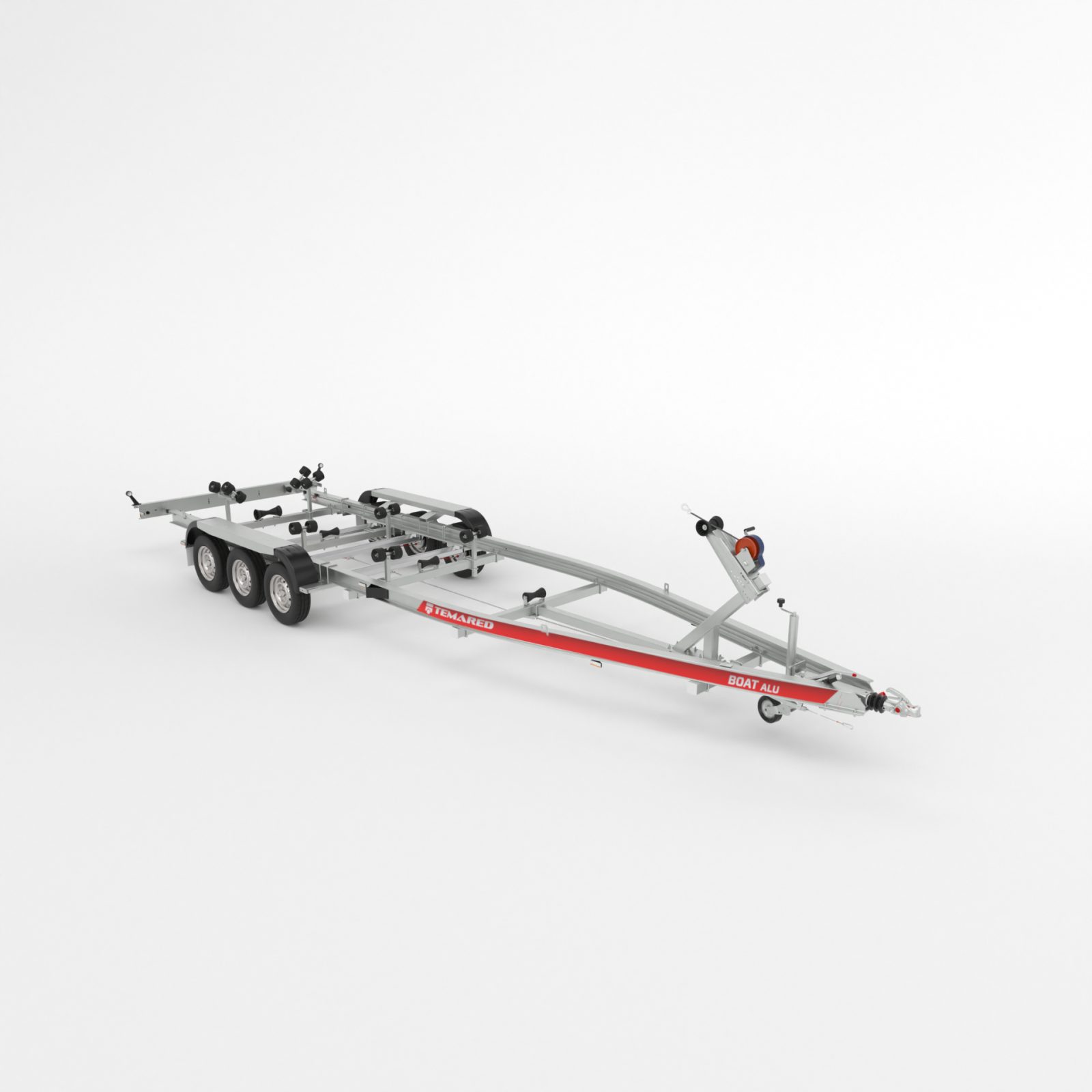 Porte-bateau Temared B35/3 ALU – avec des béquilles rouleaux (réf. KR2E)